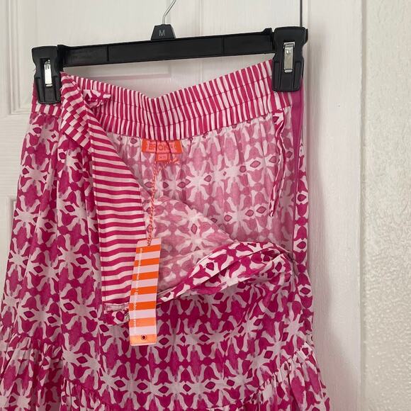 NWT Brooks Ave Tiered Maxi Skirt - Spice Market Pink - Picture 4 of 5